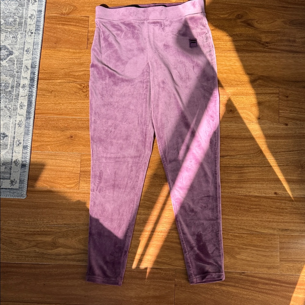 Fila Girls' Plush Velvet Leggings - Mauve Purple